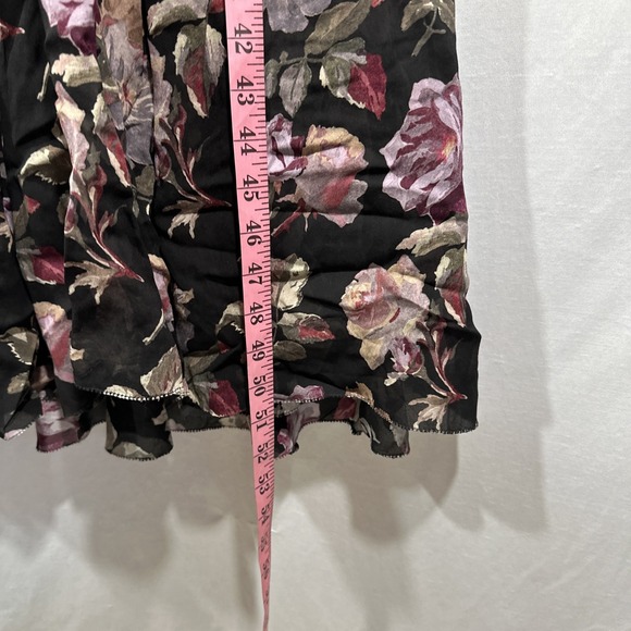 NWT The Kooples [ SZ 3 ] English Rose Floral Long Sleeve Maxi Dress Black #U1266 - Picture 8 of 16